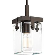 Progress P500073-020 Glayse Collection One-Light Antique Bronze Clear Glass Luxe Pendant Light Alternate Image.jpg