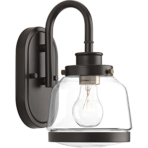 Progress P300080-020 Judson Collection One-Light Antique Bronze Clear Glass Farmhouse Bath Vanity Light Alternate Image.jpg