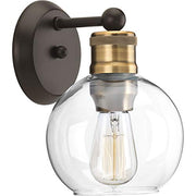 Progress P300049-020 Hansford Collection One-Light Antique Bronze Clear Glass Coastal Bath Vanity Light Alternate Image.jpg
