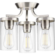 Progress P350149-009 Lassiter Collection Brushed Nickel Three-Light Semi-Flush Mount Alternate Image.jpg