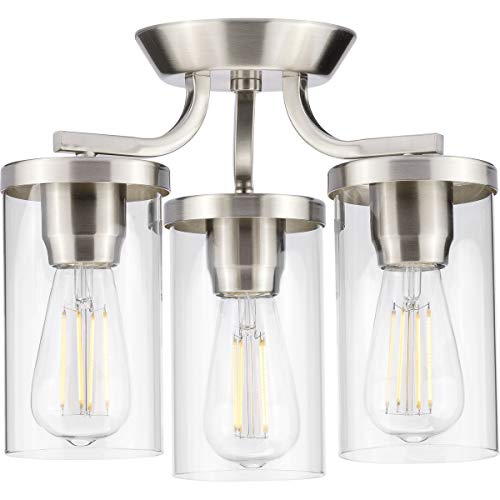Progress P350149-009 Lassiter Collection Brushed Nickel Three-Light Semi-Flush Mount Alternate Image.jpg