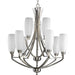 Progress P4439-09 Wisten Collection Nine-Light Brushed Nickel Etched Glass Modern Chandelier Light Alternate Image.jpg
