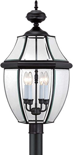 Quoizel NY9045K Newbury Four Light Outdoor Post Mount, Mystic Black Alternate Image.jpg