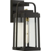 Progress P560286-020 Walcott Collection  One-Light Antique Bronze with Brasstone Accents Clear Glass Transitional Outdoor Wall Lantern Light Alternate Image.jpg