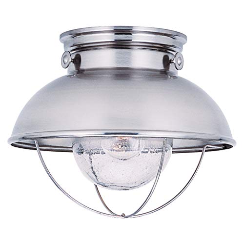 Generation Lighting 8869-98 Sebring One Light Outdoor Flush Mount, Brushed Stainless Alternate Image.jpg