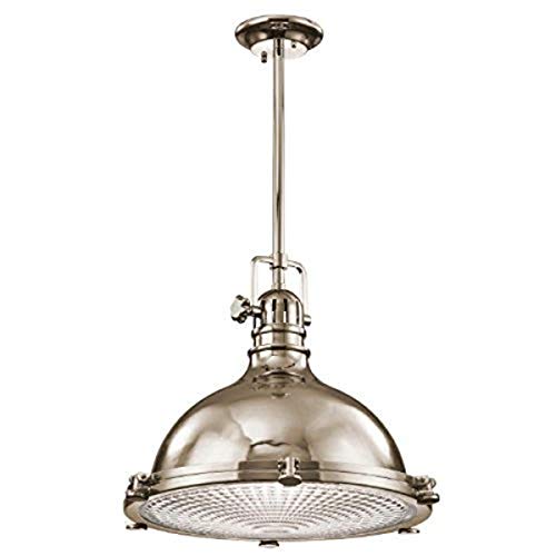 Kichler 2691PN Hatteras Bay One Light Pendant, Polished Nickel Alternate Image.jpg