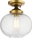 Kichler 42296NBR Avery One Light Semi Flush Mount, Natural Brass Alternate Image 2.jpg