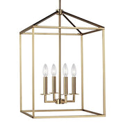 Generation Lighting 5115004-848 Perryton Four Light Hall / Foyer Pendant, Satin Brass Alternate Image.jpg