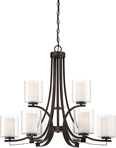 Minka-Lavery 4109-172 Parsons Studio Nine Light Chandelier, Smoked Iron Alternate Image.jpg