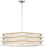 George Kovacs P1073-657-L Levels LED Pendant, Polished Nickel W/Honey Gold Alternate Image.jpg