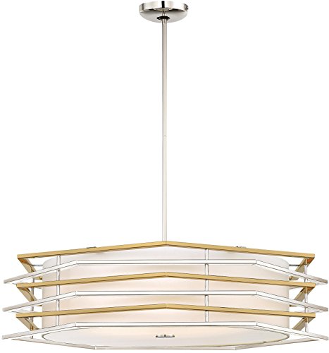 George Kovacs P1073-657-L Levels LED Pendant, Polished Nickel W/Honey Gold Alternate Image.jpg