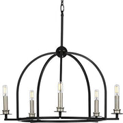 Progress P400115-104 Seneca Collection Five-Light Polished Nickel Farmhouse Chandelier Light Alternate Image.jpg