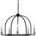 Progress P400115-031 Seneca Collection Five-Light Matte Black Farmhouse Chandelier Light Alternate Image.jpg