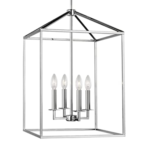 Generation Lighting 5115004-05 Perryton Four Light Hall / Foyer Pendant, Chrome Alternate Image.jpg