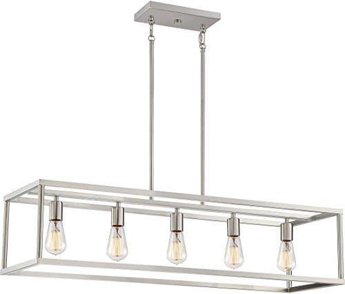 Quoizel NHR538BN New Harbor Five Light Island Chandelier, Brushed Nickel Alternate Image.jpg