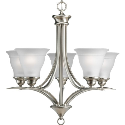 Progress P4328-09 Trinity Collection Five-Light Brushed Nickel Etched Glass Traditional Chandelier Light Alternate Image.jpg