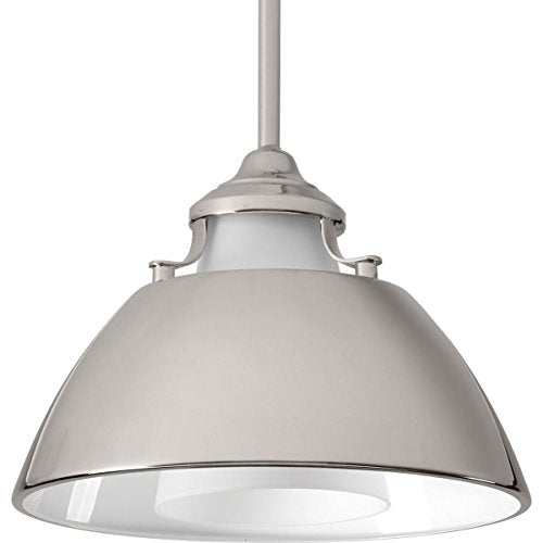 Progress P500013-104 Carbon Collection One-Light Polished Nickel Etched White Glass Mid-Century Modern Pendant Light Alternate Image.jpg
