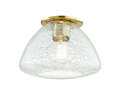 Mitzi H216501S-AGB Maya One Light Flush Mount, Aged Brass Alternate Image.jpg