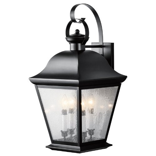 Kichler 9704BK Mount Vernon Four Light Outdoor Wall Mount, Black Alternate Image.jpg