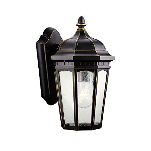 Kichler 9032RZ Courtyard One Light Outdoor Wall Mount, Rubbed Bronze Alternate Image.jpg