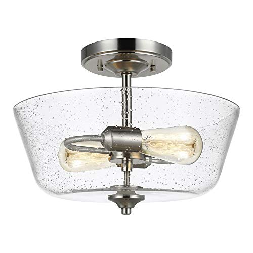 Generation Lighting 7714502-962 Belton Two Light Semi-Flush Mount, Brushed Nickel Alternate Image.jpg