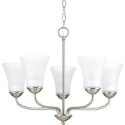 Progress P4770-09 Classic Collection Five-Light Brushed Nickel Etched Glass Traditional Chandelier Light Alternate Image.jpg