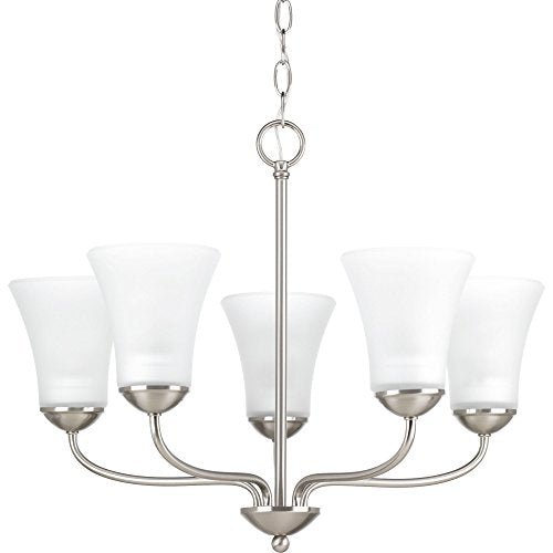Progress P4770-09 Classic Collection Five-Light Brushed Nickel Etched Glass Traditional Chandelier Light Alternate Image.jpg