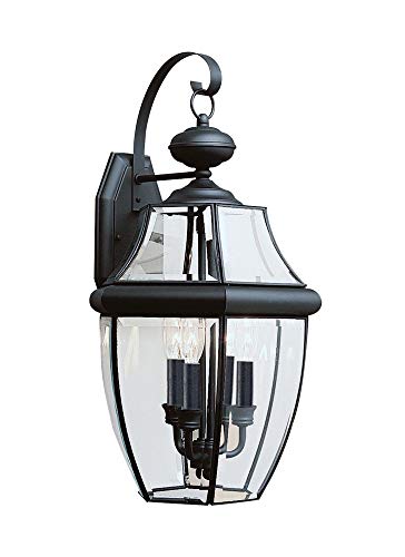 Generation Lighting 8040EN-12 Lancaster Three Light Outdoor Wall Lantern, Black Alternate Image.jpg