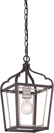 Minka-Lavery 4341-593 Astrapia One Light Mini Pendant, Dark Rubbed Sienna With Aged Silver Alternate Image.jpg