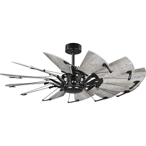 Progress P250065-31M Springer Collection 52-Inch Matte Black 12-Blade DC Motor Windmill Ceiling Fan Alternate Image.jpg
