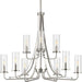 Progress P400210-009 Riley Collection Nine-Light Brushed Nickel Clear Glass New Traditional Chandelier Light Alternate Image.jpg