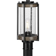 Progress P540094-31M Whitmire Collection One-Light Farmhouse Matte Black Clear Seeded Glass Outdoor Post Light Alternate Image.jpg