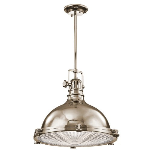 Kichler 2682PN Hatteras Bay One Light Pendant, Polished Nickel Alternate Image.jpg