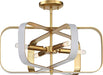 Minka-Lavery 1219-706 Aureum Four Light Semi Flush Mount, Matte White W/ Honey Gold Alternate Image.jpg