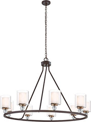 Minka-Lavery 3087-416 Studio 5 Nine Light Chandelier, Painted Bronze W/Natural Brush Alternate Image.jpg