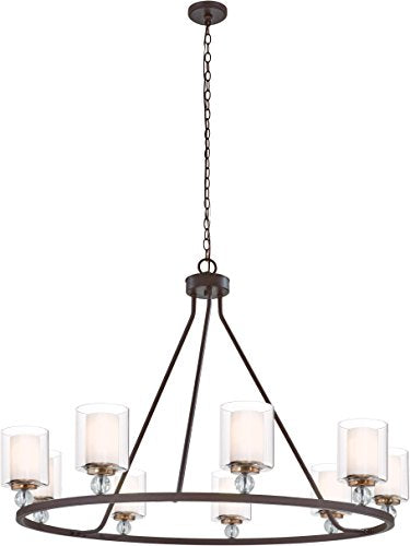 Minka-Lavery 3087-416 Studio 5 Nine Light Chandelier, Painted Bronze W/Natural Brush Alternate Image.jpg