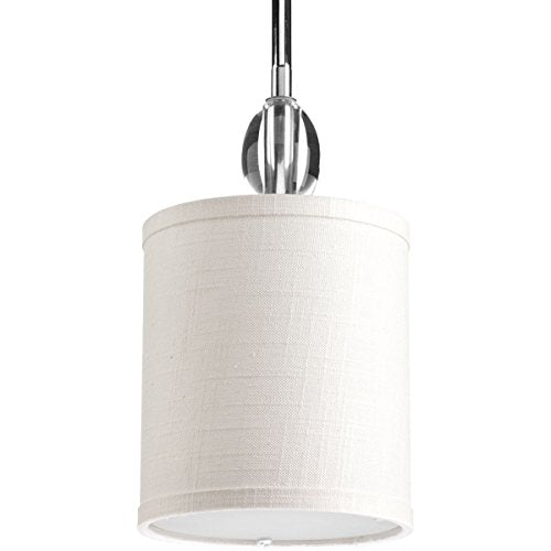 Progress P5031-15 Status Collection One-Light Polished Chrome Off-White textured Shade Coastal Mini-Pendant Light Alternate Image.jpg