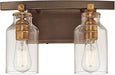 Minka-Lavery 3552-588 Morrow Two Light Bath, Harvard Court Bronze W/Gold Hi Alternate Image 2.jpg
