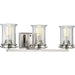 Progress P300274-009 Winslett Collection Three-Light Brushed Nickel Clear Seeded Glass Coastal Bath Vanity Light Alternate Image.jpg