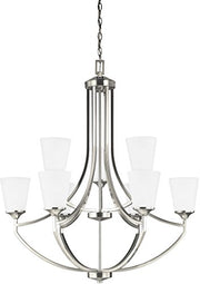 Generation Lighting 3124509EN3-962 Hanford Nine Light Chandelier, Brushed Nickel Alternate Image.jpg