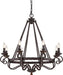 Quoizel NBE5008RK Noble Eight Light Chandelier, Rustic Black Alternate Image.jpg