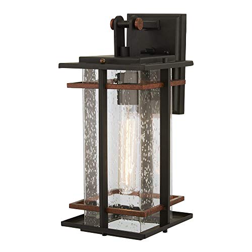 Minka-Lavery 72492-68 San Marcos One Light Outdoor Wall Mount, Coal W/Antique Copper Accents Alternate Image.jpg