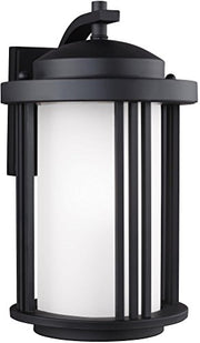 Generation Lighting 8747901EN3-12 Crowell One Light Outdoor Wall Lantern, Black Alternate Image.jpg