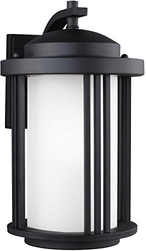 Generation Lighting 8747901EN3-12 Crowell One Light Outdoor Wall Lantern, Black Alternate Image.jpg