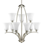 Progress P4492-09 Joy Collection Nine-Light Brushed Nickel Etched White Inside Glass Traditional Chandelier Light Alternate Image.jpg