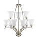 Progress P4492-09 Joy Collection Nine-Light Brushed Nickel Etched White Inside Glass Traditional Chandelier Light Alternate Image.jpg