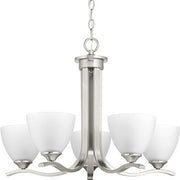 Progress P400063-009 Laird Collection Five-Light Brushed Nickel Etched Glass Traditional Chandelier Light Alternate Image.jpg