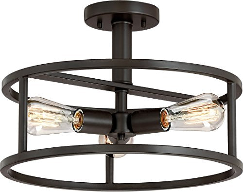 Quoizel NHR1715WT New Harbor Three Light Semi-Flush Mount, Western Bronze Alternate Image.jpg