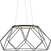Progress P500320-031-30 Geodesic LED Collection Matte Black Modern Style Large Hanging Pendant Light Alternate Image.jpg