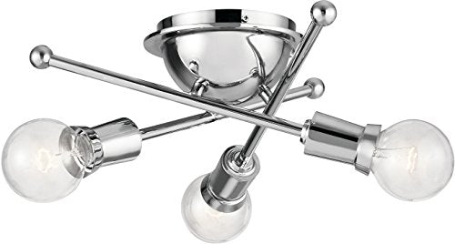 Kichler 43196CH Armstrong Three Light Flush Mount, Chrome Alternate Image.jpg